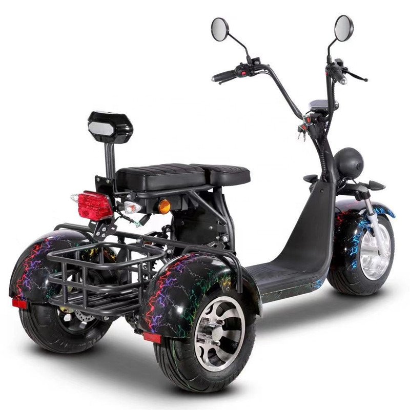 E green Scooter three wheels big tyre trike atv adult tricycle citycoco 3 wheel electric scooter 1500w/2000w