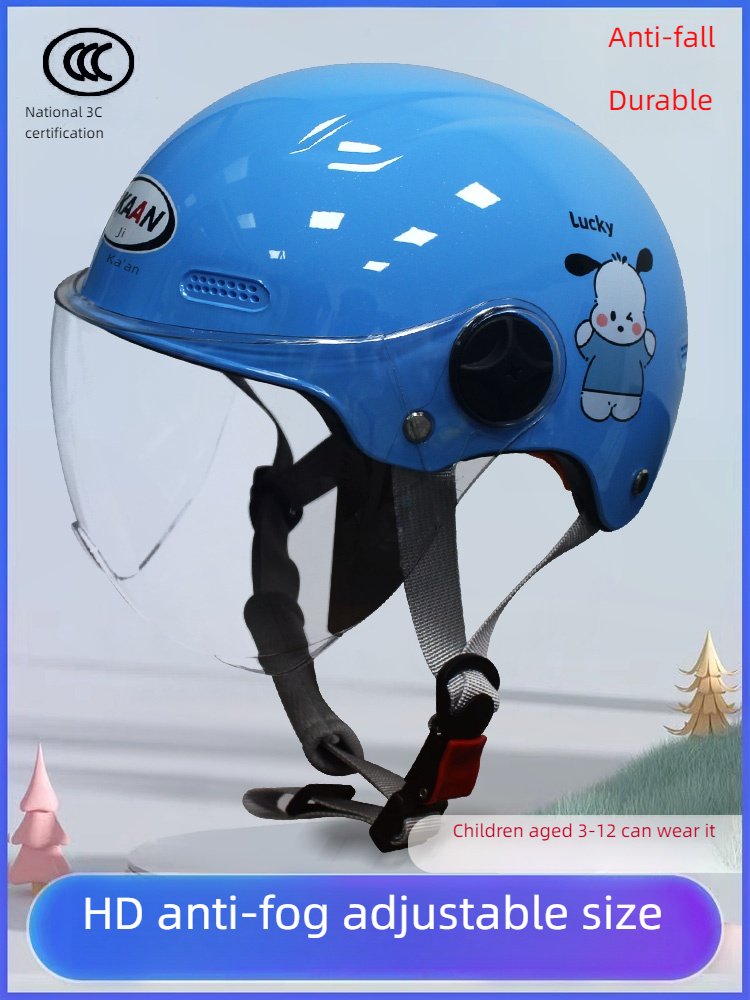 Cartoon high-quality open face children's helmet, children's electric scooter, motorcycle with ABS and EPS buffer