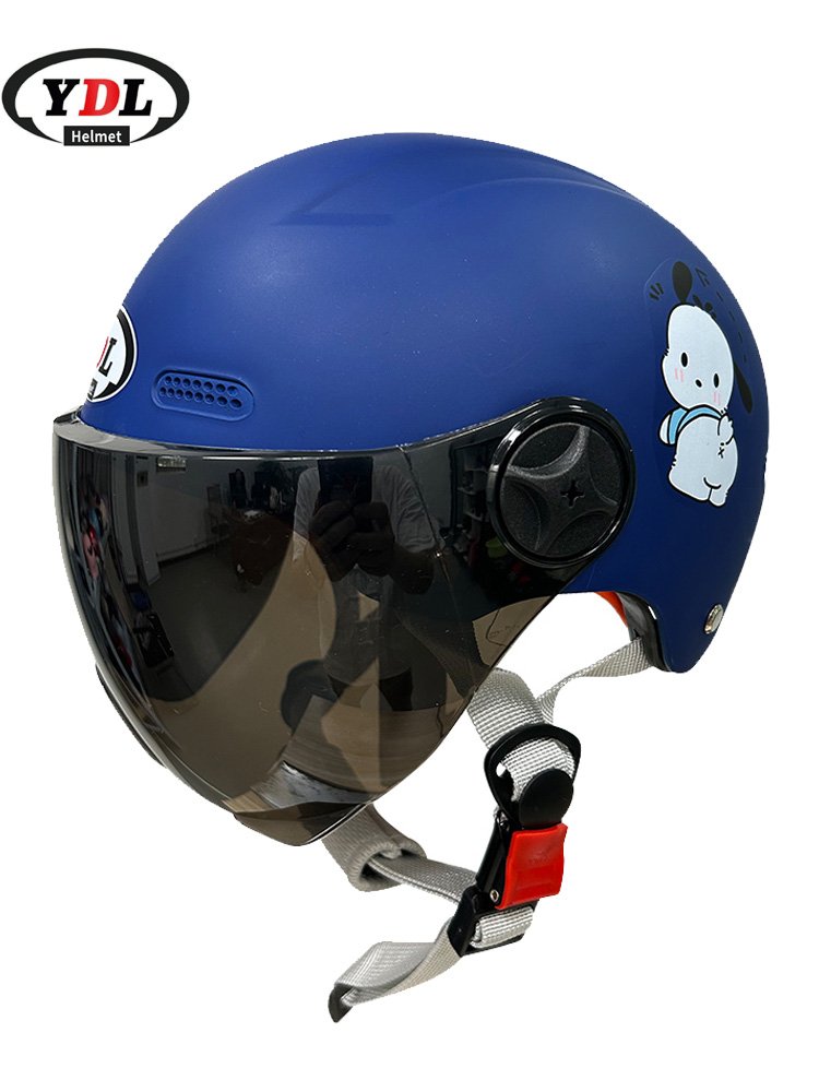 Cartoon high-quality open face children's helmet, children's electric scooter, motorcycle with ABS and EPS buffer