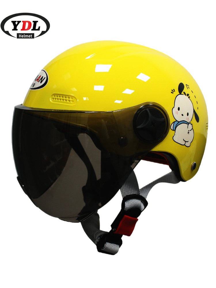 Cartoon high-quality open face children's helmet, children's electric scooter, motorcycle with ABS and EPS buffer