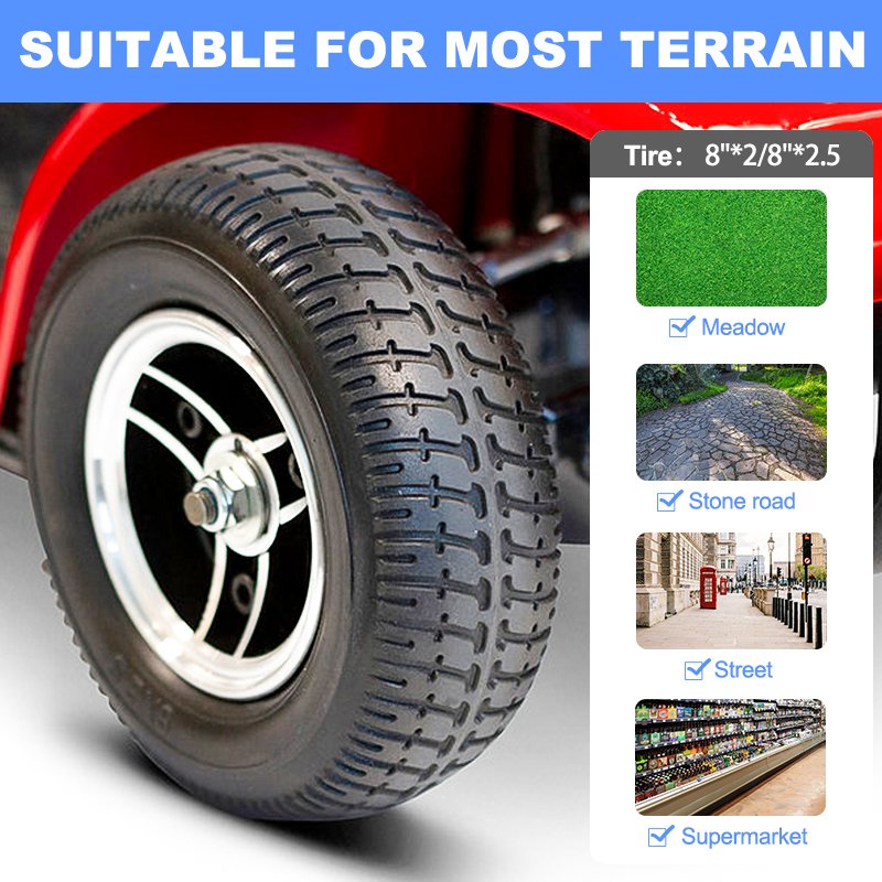 Travel 4 Wheels Elderly Electric Scooter Disabled Handicapped Folding Mobility Scooter For Seniors