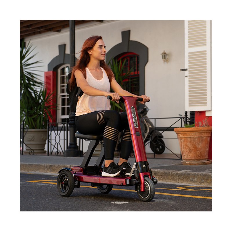 2024 Hot Electric Scooter Red Color with 3 Wheels Quick Folding and Easy Use Scooter