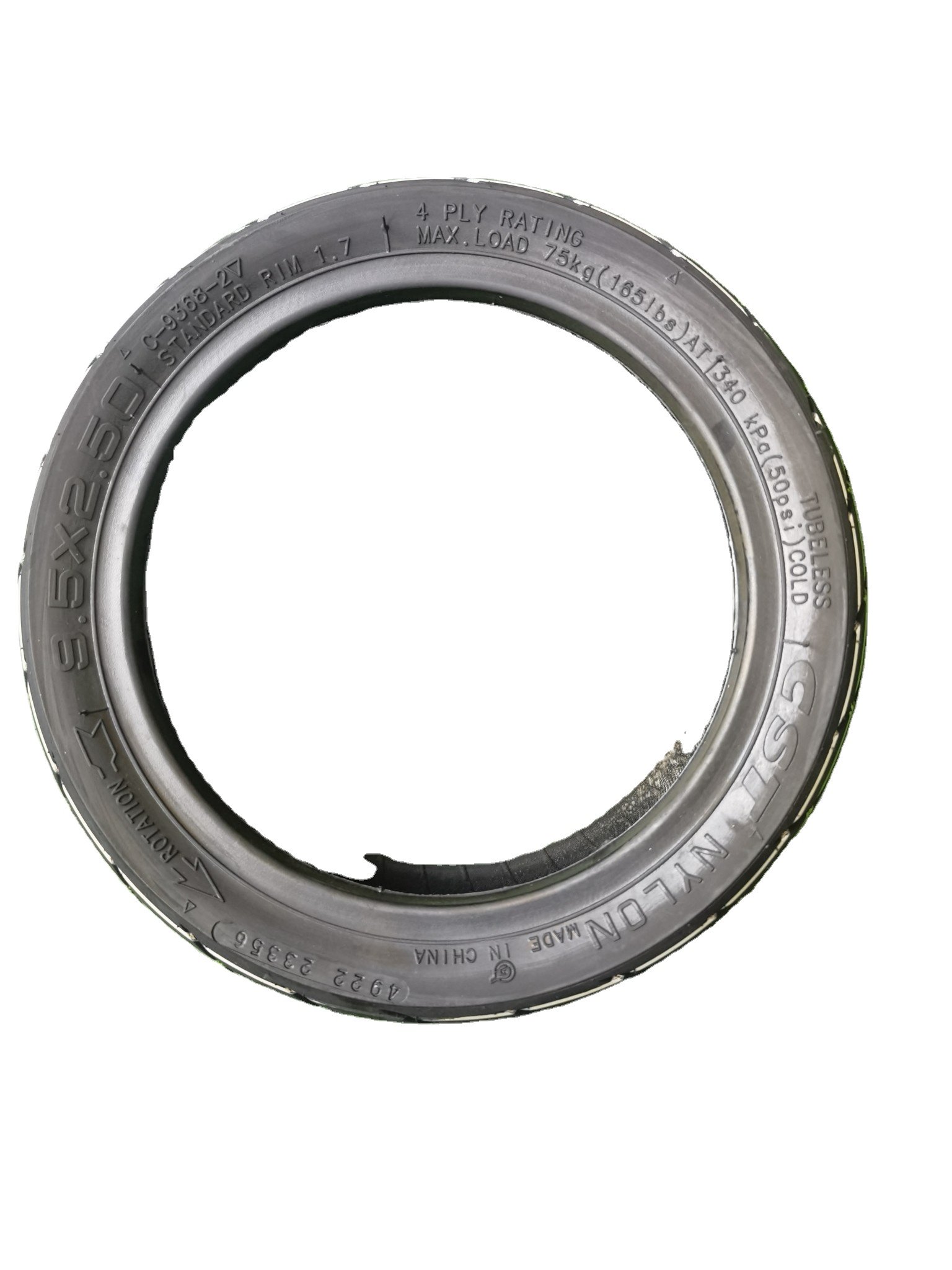 New Image Wholesale Factory 9.5*2.5 Inch Scooter Tubeless Tyre For NIU KQI3 Electric Scooter Tire Spare Parts and Accessories