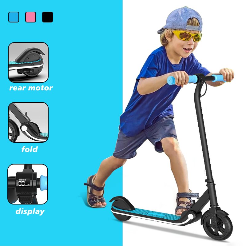Electronic Kick Toy Electric Scooter Steel Plastic Dropshipping EU Warehouse Foldable Children Girls Boys for Kids 150W M2