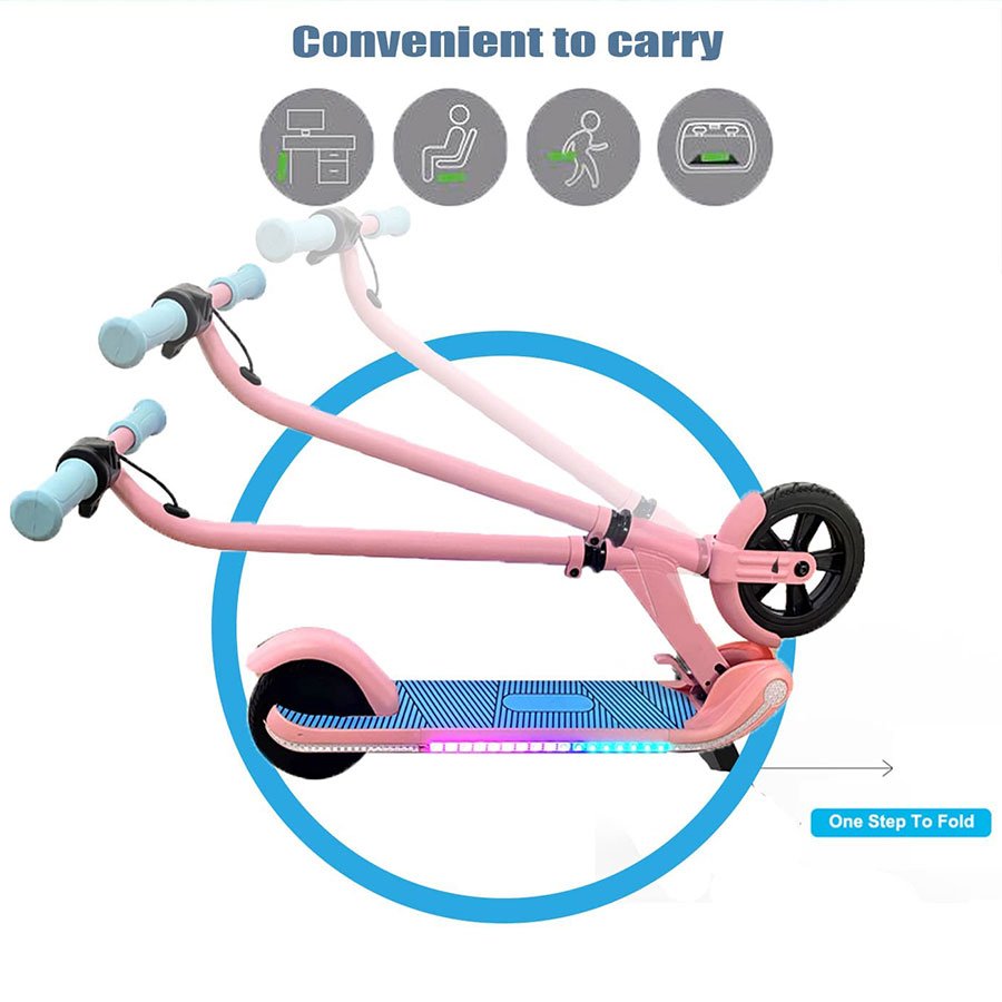 Electronic Kick Toy Electric Scooter Steel Plastic Dropshipping EU Warehouse Foldable Children Girls Boys for Kids 150W M2