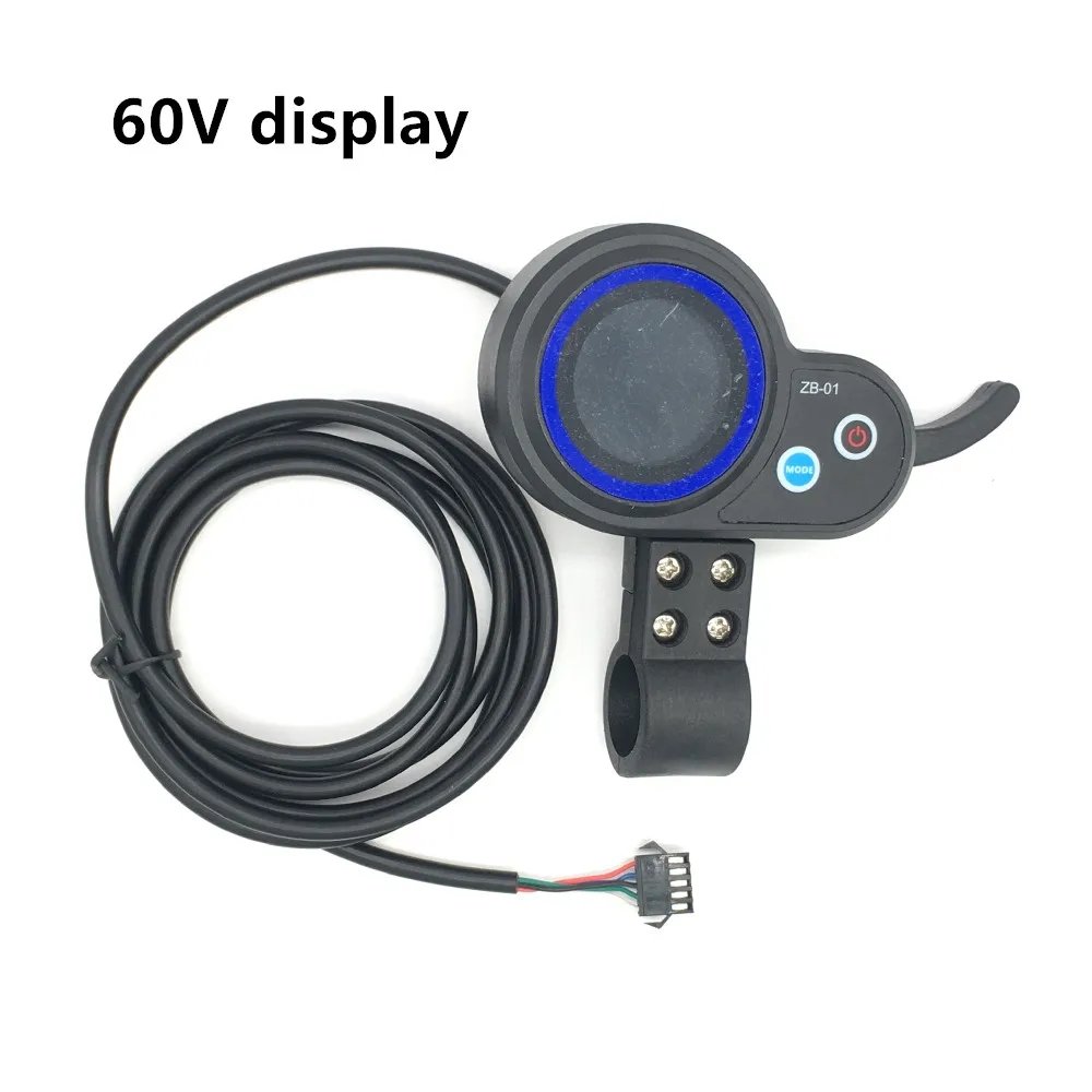 ZB 60V Display Accelerator with wires for dual drive 6000W electric scooter SK3 scooter LCD Instrument display