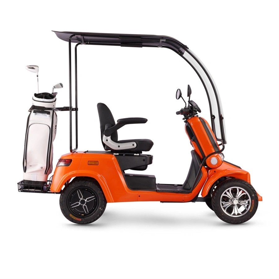 Four Wheel Single Seat 650W Motor 20ah Lead-Acid Battery Electric Golf Cart Can Be Customized in Color