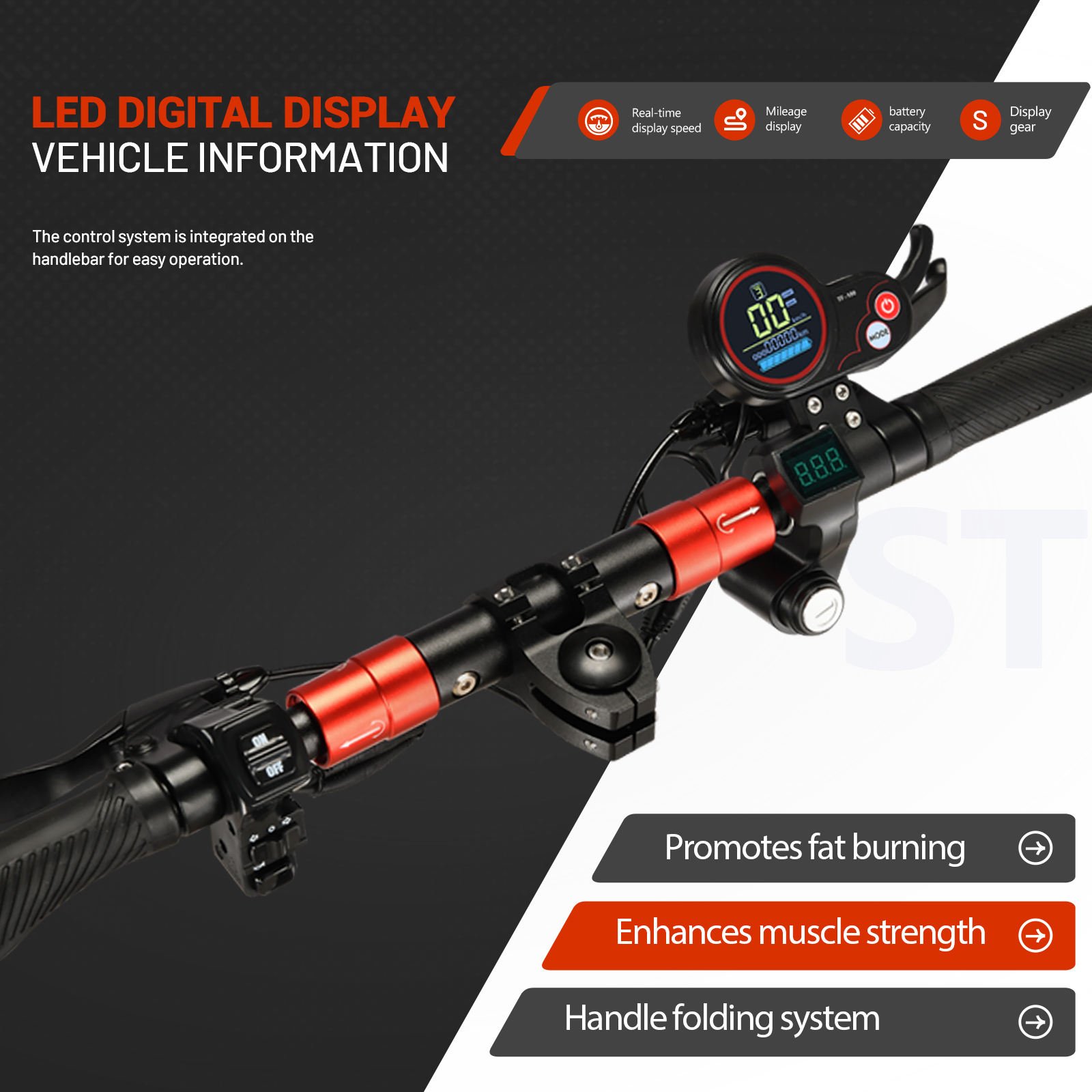 High Safety Level Folding Self Balance E-scooter 800W Powerful Off Road Electric Scooter With Seat