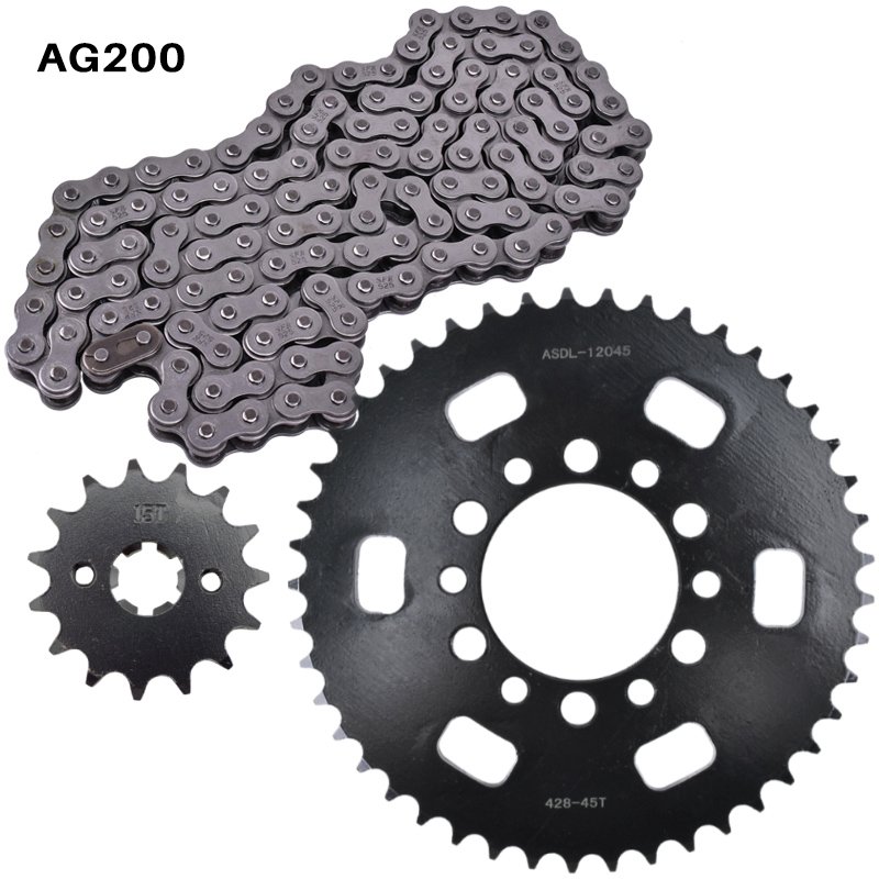 Suitable for motorcycle Yamaha TW200 AG200 sprocket chain disc large and small teeth flywheel 428 chain sleeve chain