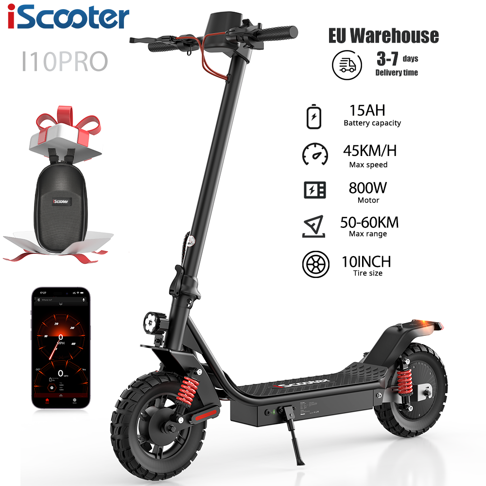 iScooter i10Pro 800W 15AH max range 50-60KM E-Scooter electric 45km/h off road Foldable Electric Scooters