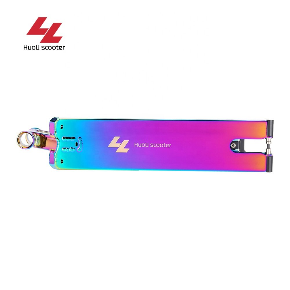 Huoli Scooter neo chrome extreme sport aluminum light weight pro stunt scooter deck for ethic tilt scooter deck 7 wide