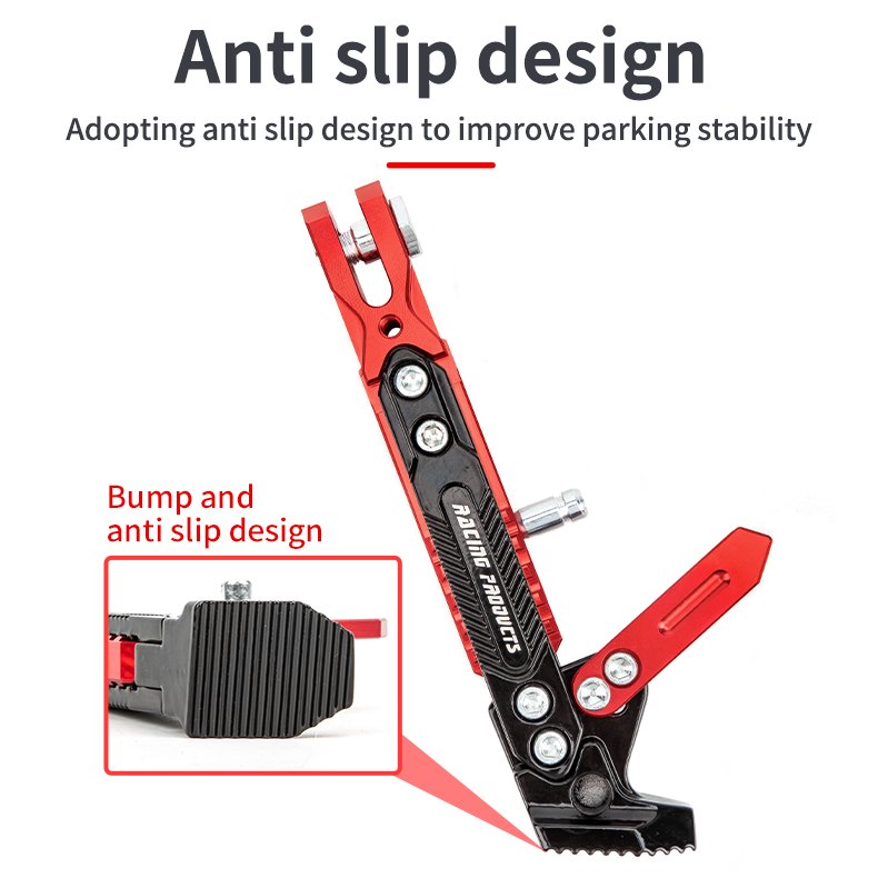 Hot Sale Motorbike Modified Parts Aluminum Alloy Adjustable Parking Side Support Frame Motorcycle Kickstand CNC Foot Side Stand
