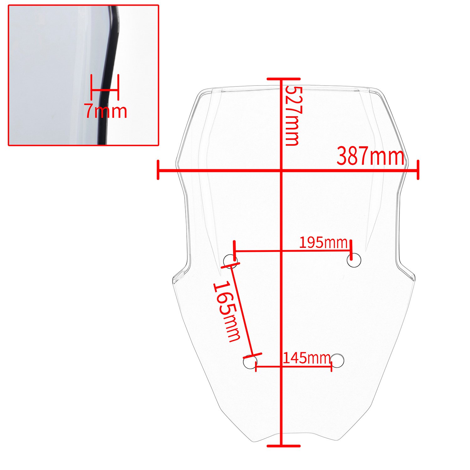 XXUN Motorcycle Windshield Wind Deflector WindScreen Visor Viser for BMW C400X C 400 X Accessories 2018-2024