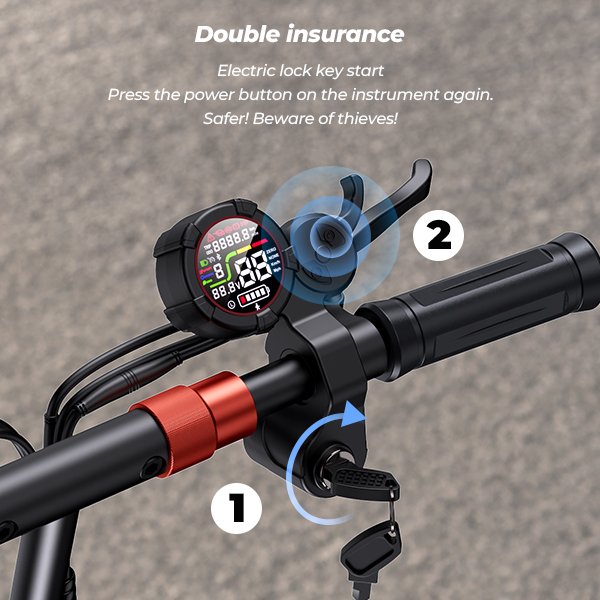 iScooter Electric Scooter 1000W 15Ah 10 Inch Off-road Pneumatic Tire 60-65KM Range 45Km/H
