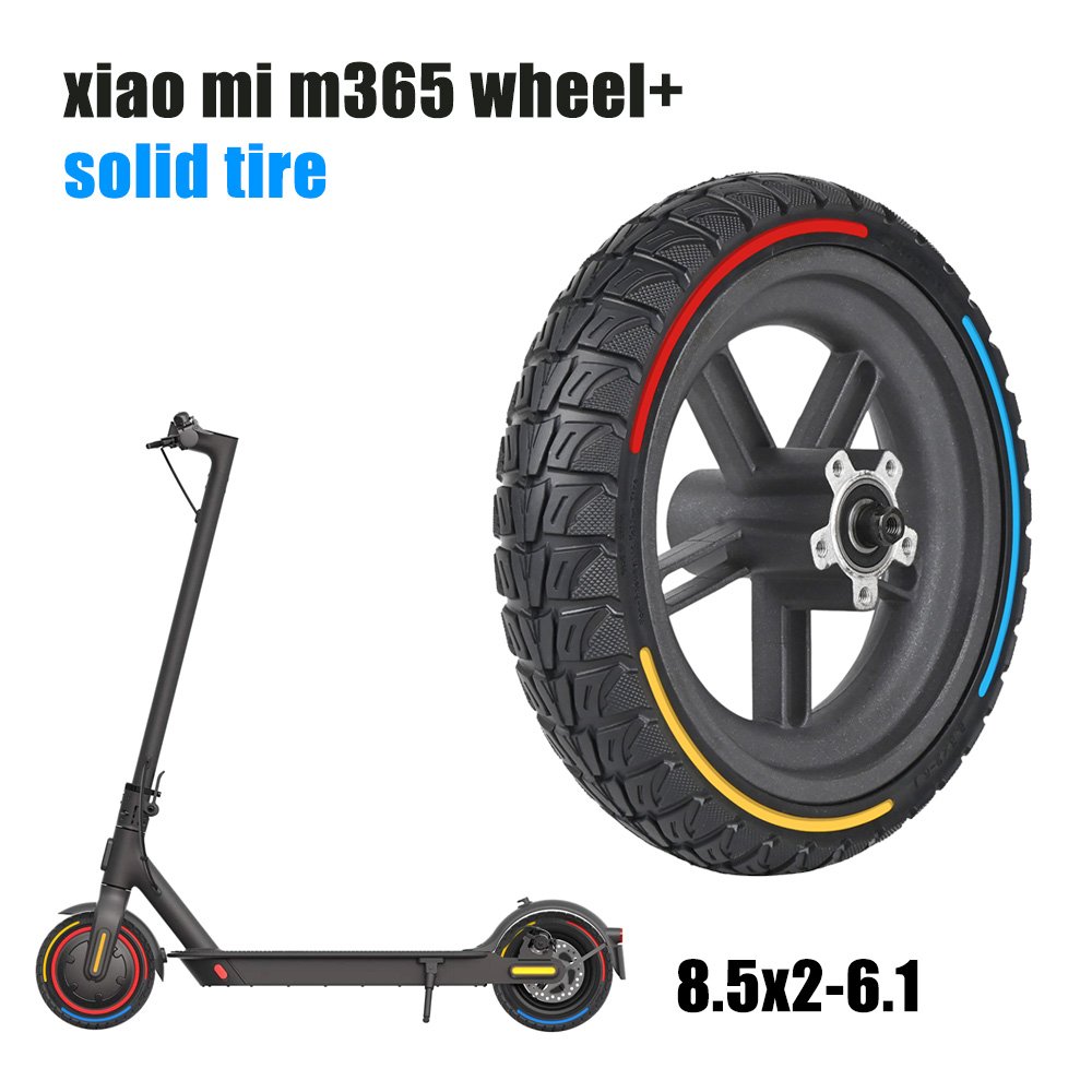 Cityneye Scooter Parts Solid Tires Rubber Tyres Metal Wheels 8.5x2-6.1 for Mi M365 Pro 2 1s Series Accessories