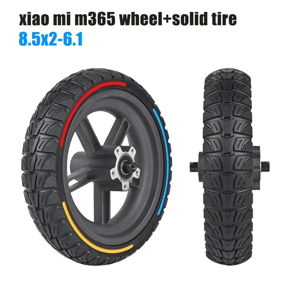 Cityneye Scooter Parts Solid Tires Rubber Tyres Metal Wheels 8.5x2-6.1 for Mi M365 Pro 2 1s Series Accessories