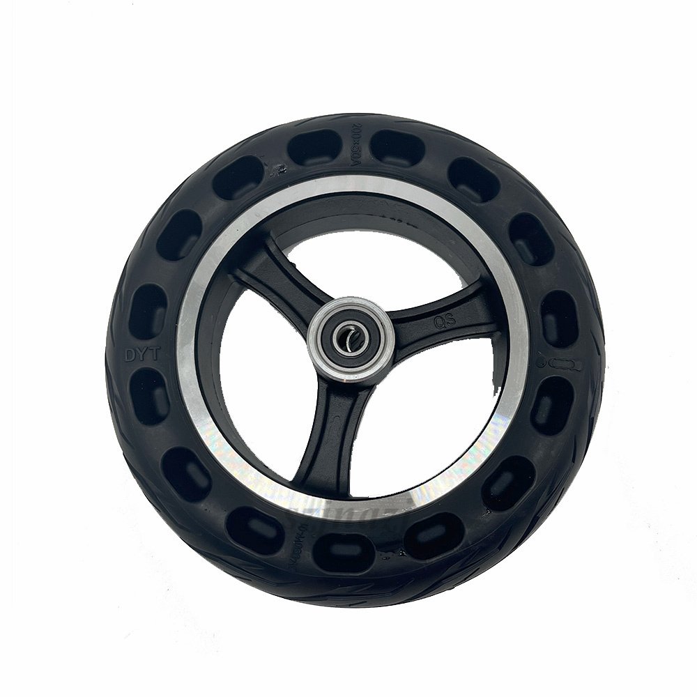 8 Inch 200x50 Solid Wheel Tyre Aluminum Alloy Rim for Folding Electric Scooter High-quality Accessories