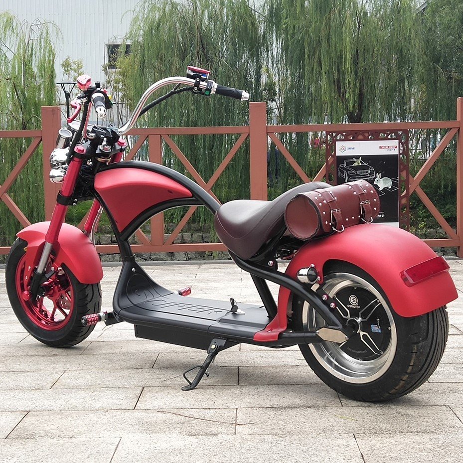 YIDEgreen New Electric Scooter With Big Wheels Chopper Style EEC COC Citycoco Steel Frame Disc Brake Electric Motorcycles