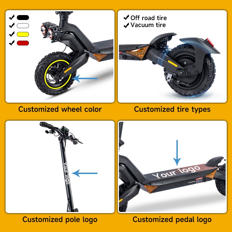china warehouse 48v 800w motor offroad escooter two wheels foldable electric adult scooter