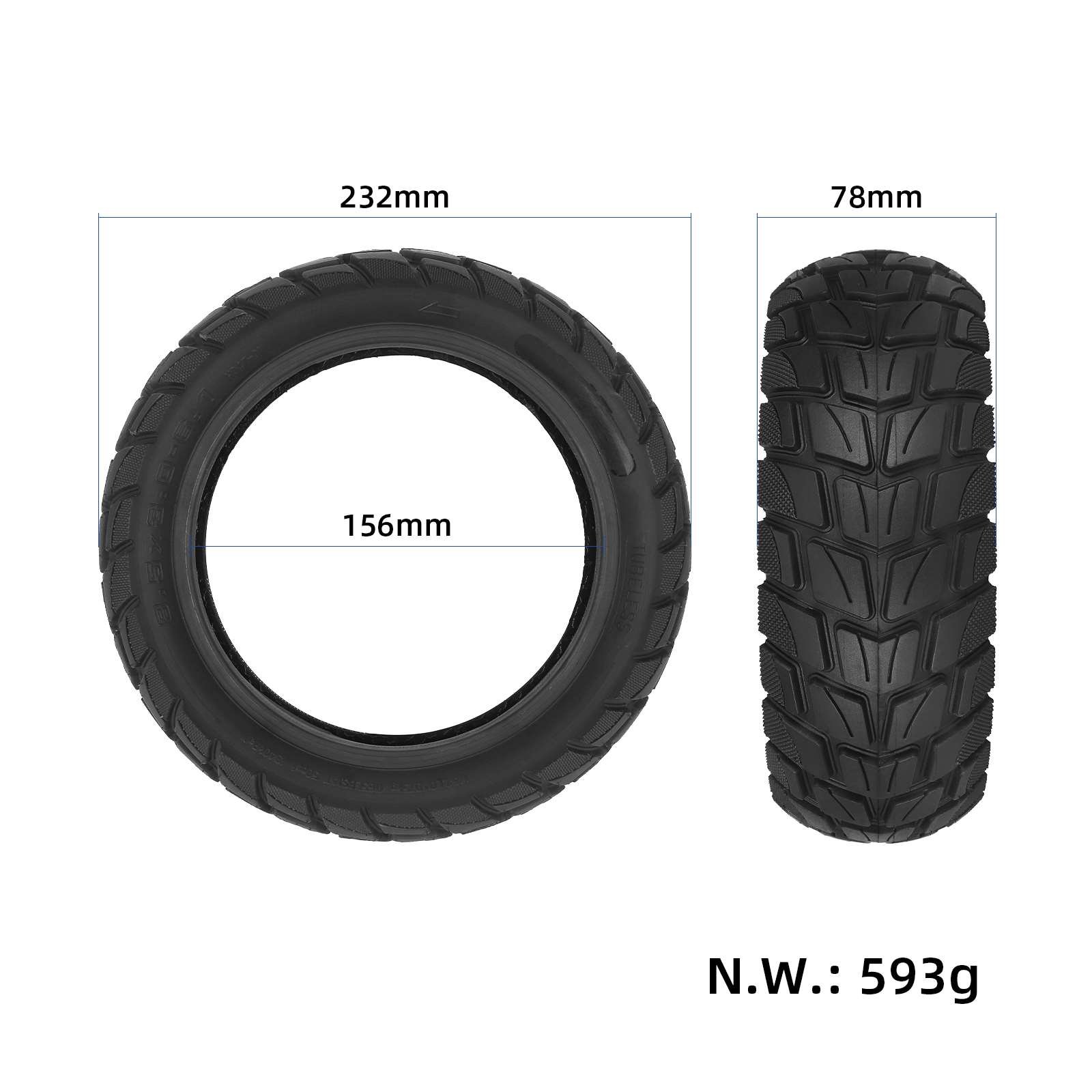 8.5 Inch Off-Road Tubeless Tire 8 1/2x3- 6.1 Vacuum Tires For Xiaomi M365 Pro 1S Scooter Retrofit 8.5*3.0 Tubeless Tyre Parts