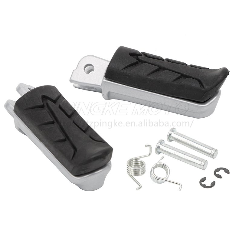 Motorcycle anti-slip front footrests aluminum alloy + rubber footrests for Honda CBR600 CBR1000F CBR600F CBR500