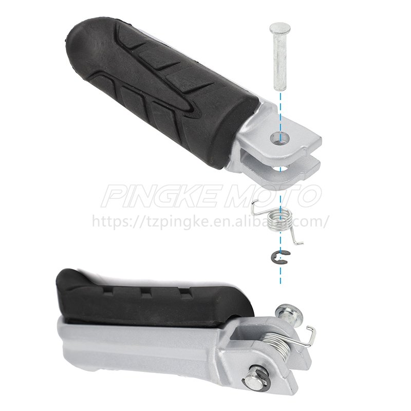 Motorcycle anti-slip front footrests aluminum alloy + rubber footrests for Honda CBR600 CBR1000F CBR600F CBR500