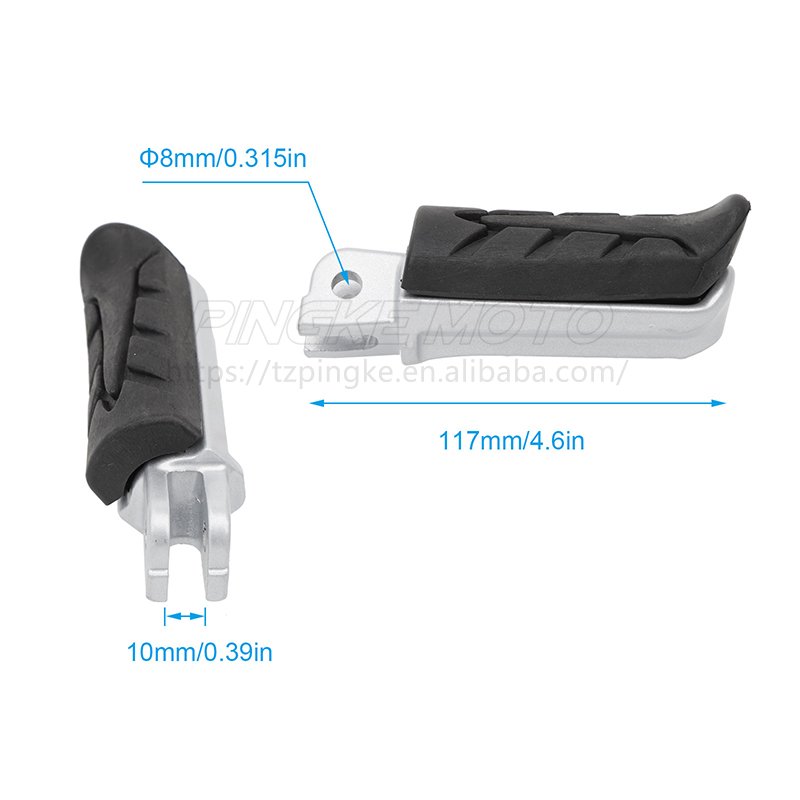 Motorcycle anti-slip front footrests aluminum alloy + rubber footrests for Honda CBR600 CBR1000F CBR600F CBR500