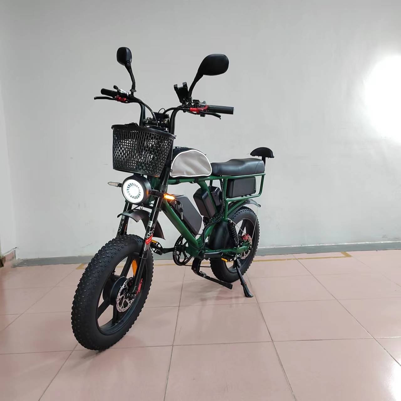 52V Electric Bike Dual Motor Dual Battery 2000W 44Ah Strong Suspension Hydraulic Brake Stab Proofed Tire 65kmh Electric E Bike