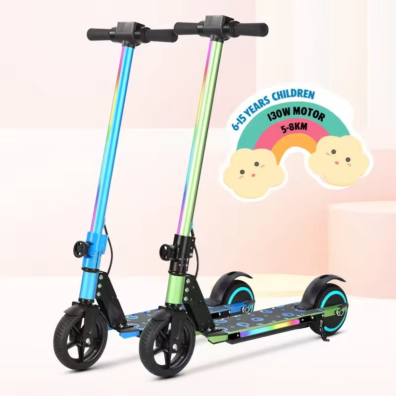 Durable130W 24V Kids Electric Scooter 14 Km/h 2-Wheel Trotinette Electrique Enfant Light Weight Electric Scooter for Boys 0120