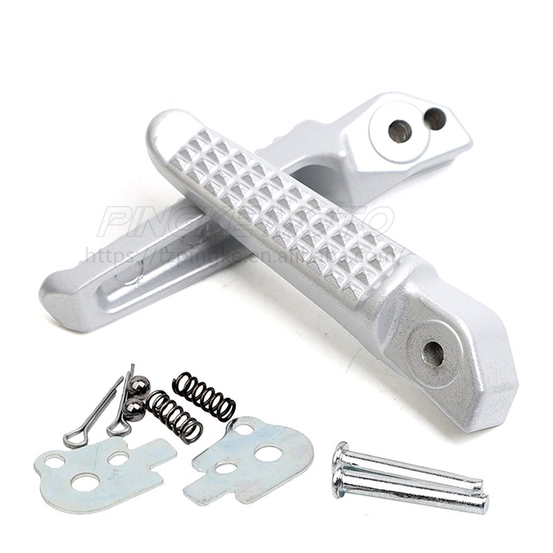 Aluminum Alloy Silver Front Rear Passenger Footrests fits HD CBR600F CBR SF Motorcycles Electric Scooter Pedals Rear Foot Peg