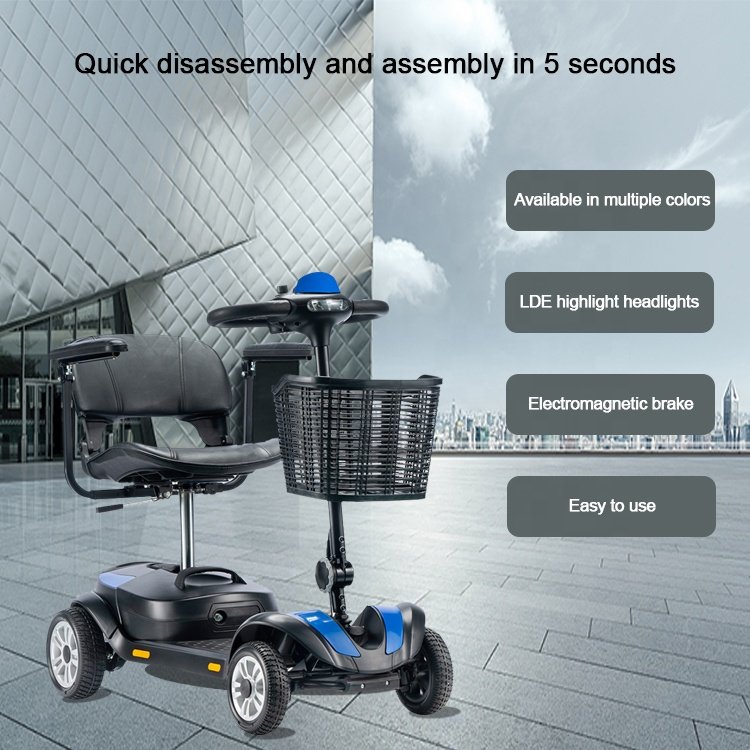 KSM-906 Motorized scooter for elderly 4 wheel best new wide wheel electric folding scooter for sale