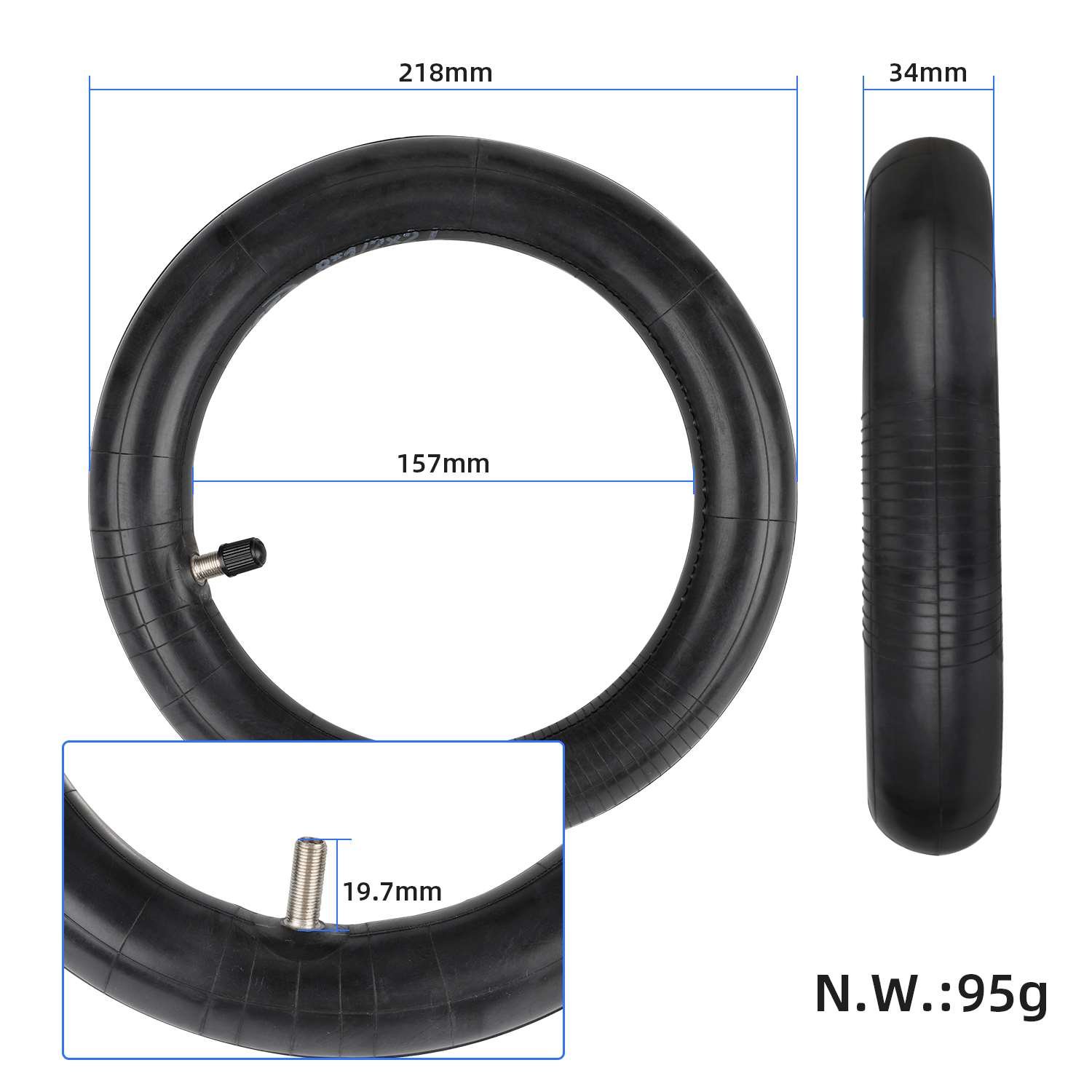 8.5*2 Inner Tube and Tubeless Tire CST 8.5 Inch Wheel Tires For Xiaomi M365 Pro Electric Scooter Inner Outer Tires Set Parts