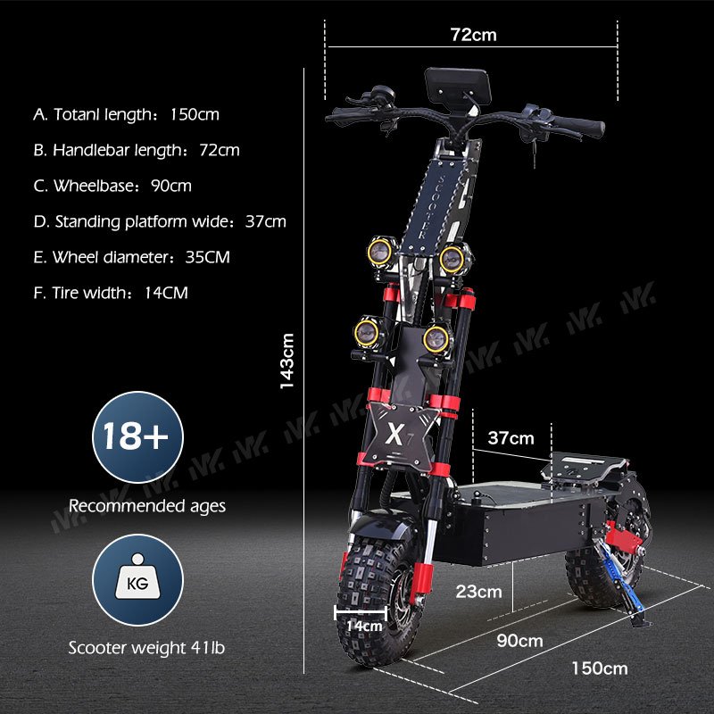 X7 EU US Warehouse 0 Tax Dropship E-Scooter Off Road Kick Electronic Scooter Dual Motor Electric Scooters For Adults