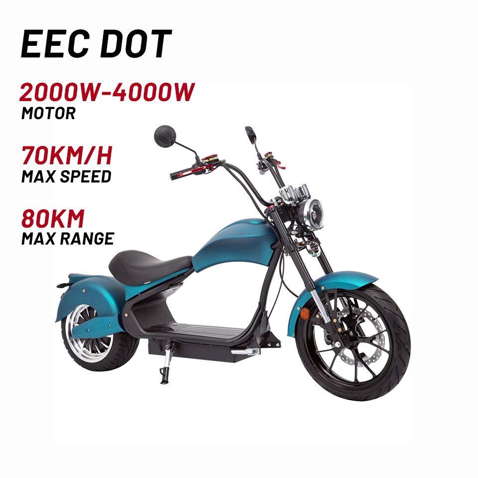 2024 Elektroroller EEC Electric Cobra Chopper City CoCo 3000 Watt Powerful Electric Scooter