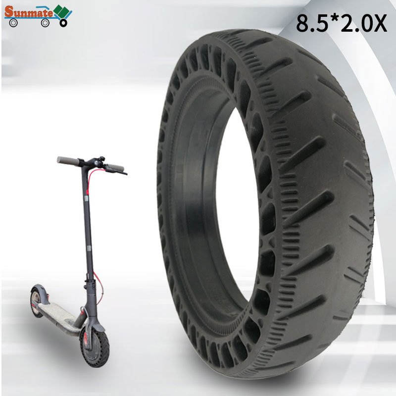 Electric Scooter Wheels Front or Rear Replacement Explosion-proof Solid Tires Colorful 8.5 Inch Honeycomb 8 Inch Rubber Tire