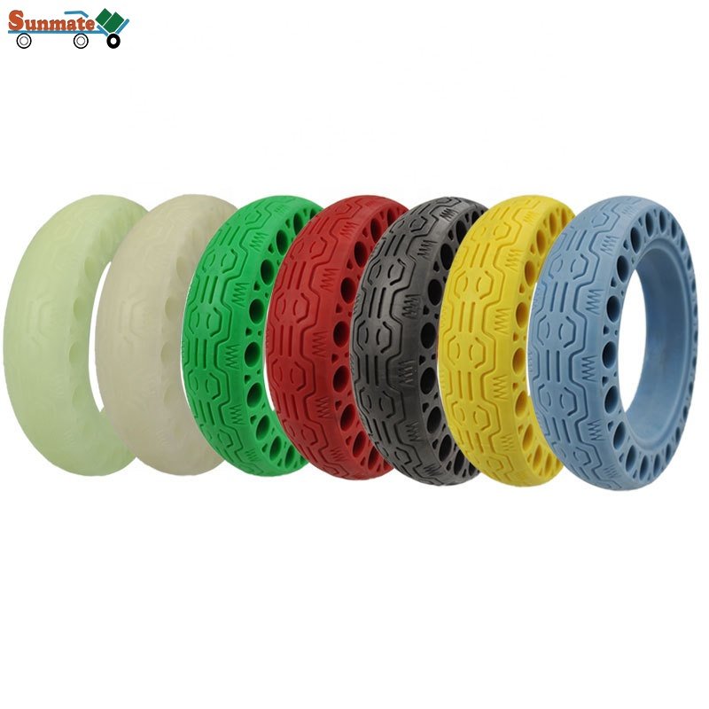 Electric Scooter Wheels Front or Rear Replacement Explosion-proof Solid Tires Colorful 8.5 Inch Honeycomb 8 Inch Rubber Tire