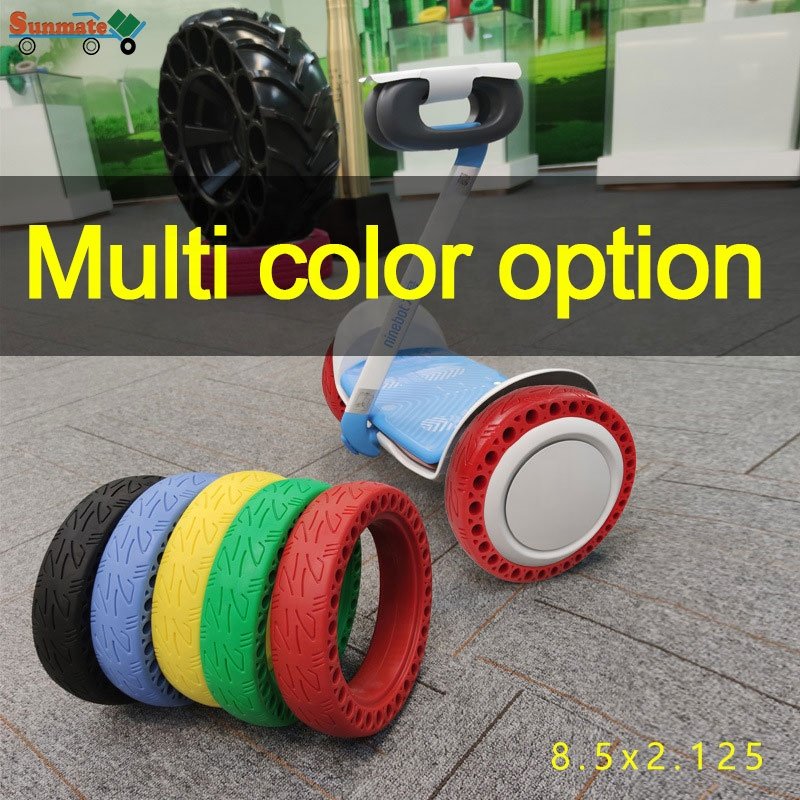 Electric Scooter Wheels Front or Rear Replacement Explosion-proof Solid Tires Colorful 8.5 Inch Honeycomb 8 Inch Rubber Tire