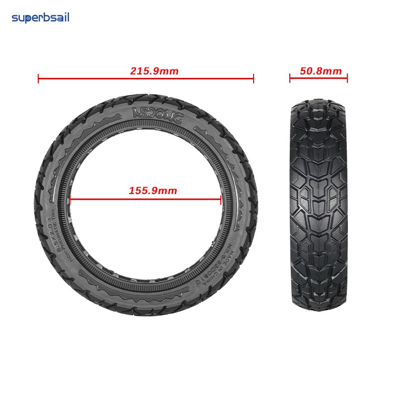 Superbsail Manufacturer Electric Scooty Xiao Mi M365 Off Road 8.5 Solid Tyres For M365 Pro Pro2 1S Scooter 8.5*2.0 Tires Parts