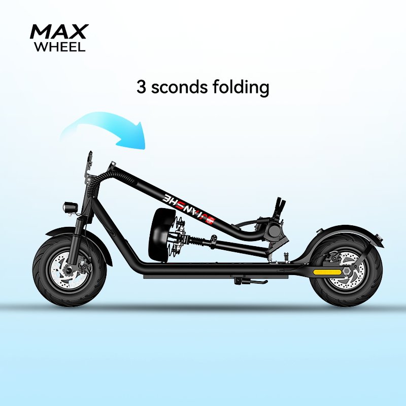 Portable Folding Commuting Scooter Electric Scooter for youth adults height adjustable 1000 W electric scooter