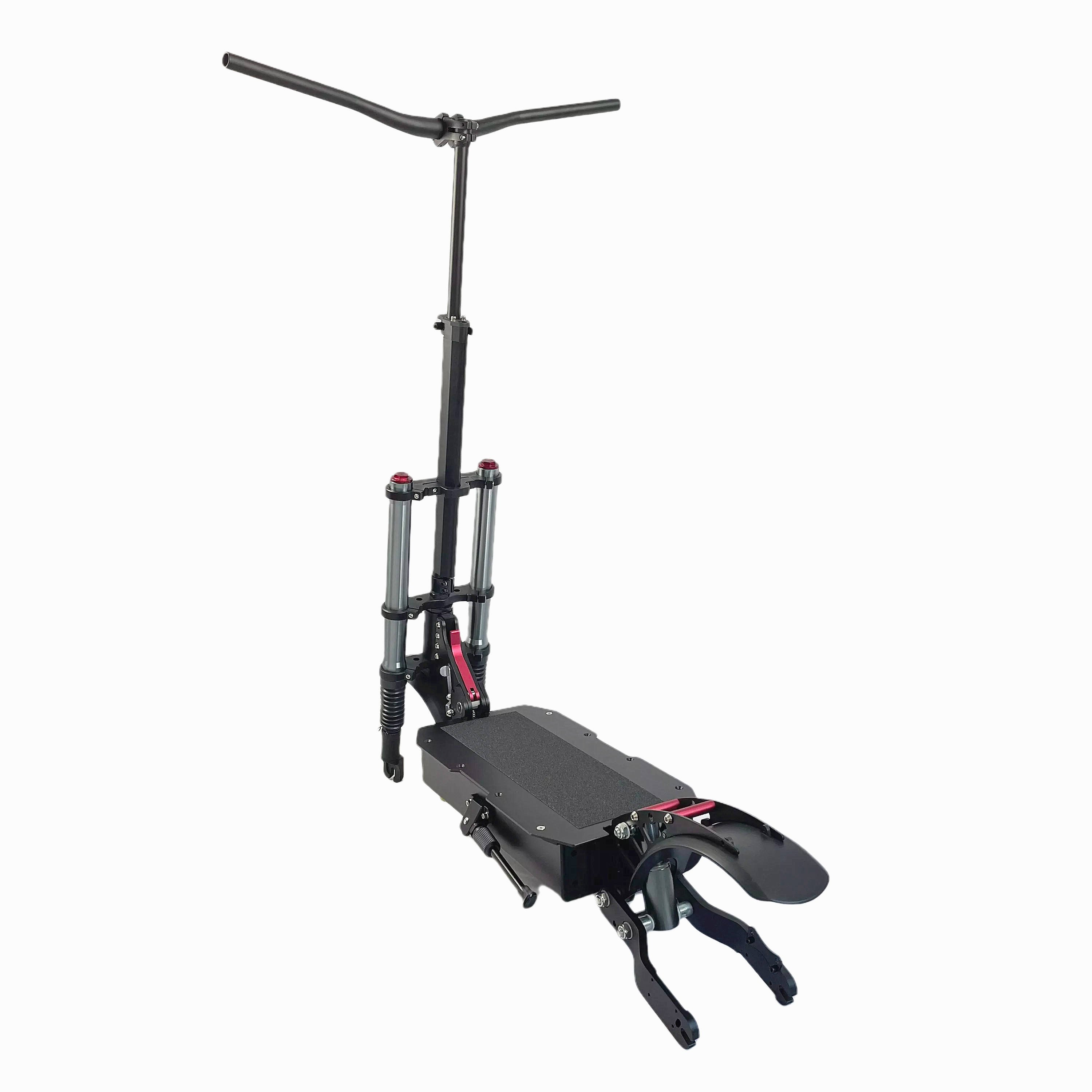 Folding 11 Inch 60V 52V Stand Up Custom Diy Aluminium Alloy Front Rear Suspension Electric Scooter Frame Body Set With Forks