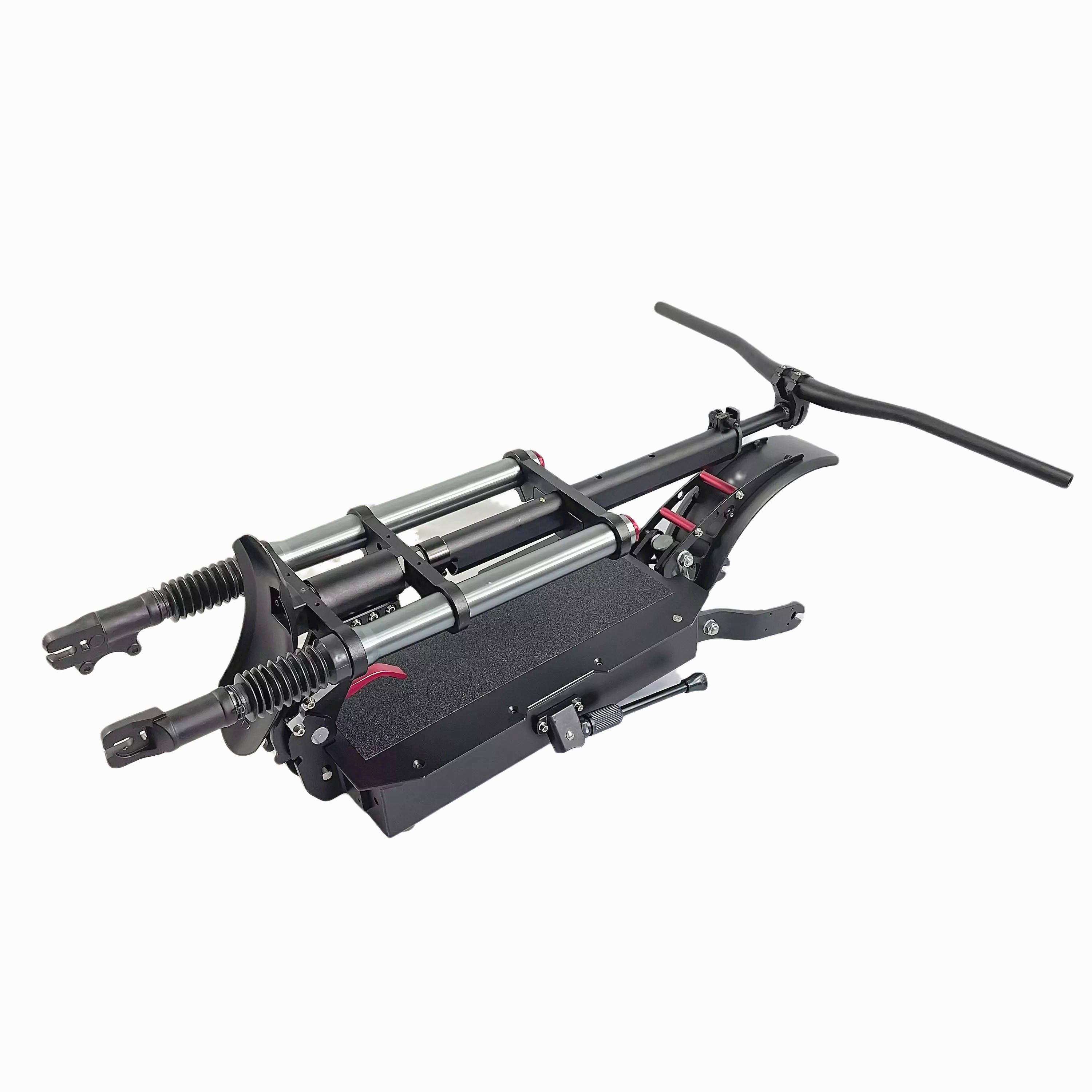 Folding 11 Inch 60V 52V Stand Up Custom Diy Aluminium Alloy Front Rear Suspension Electric Scooter Frame Body Set With Forks