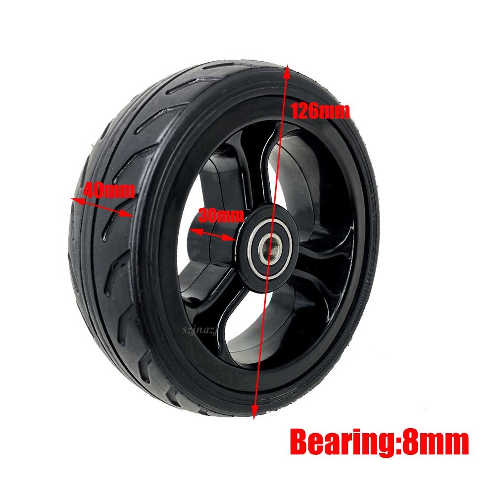 5 Inch5 inch Solid Tyre Wheel 5" Explosion Proof Tire for Jackhot Carbon Fiber Scooter Fastwheel F0 Electric Scooter Parts