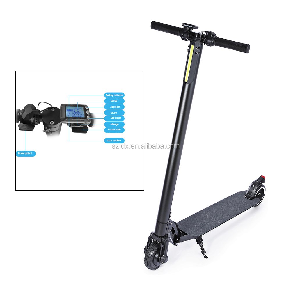 Shenzhen Factory Wholesale Light Weight Lithium Battery 5/5.5 inch Carbon Fiber Electric Scooter
