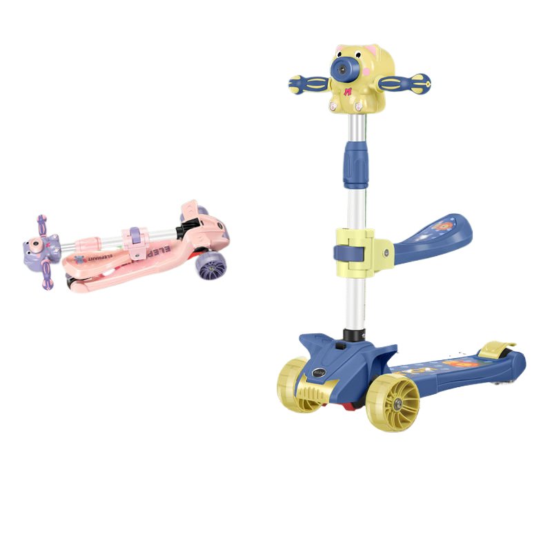 Scooters wholesale outdoors kids folding light balance scooter toys with plastic seat pu flashing wheel for toddler