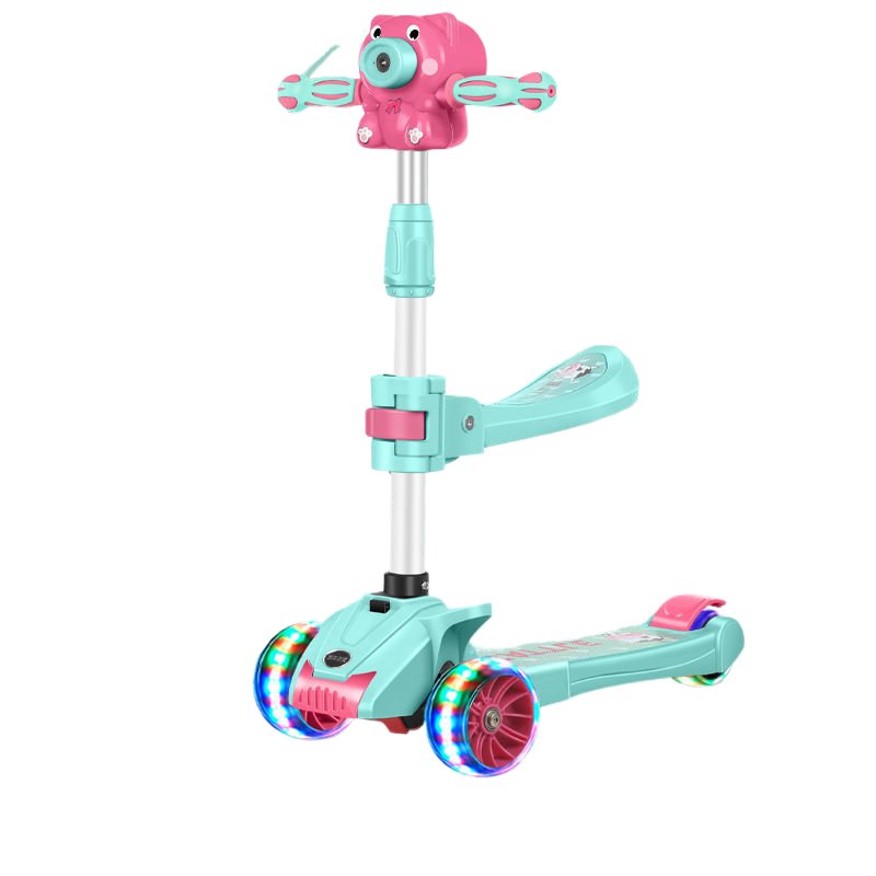 Scooters wholesale outdoors kids folding light balance scooter toys with plastic seat pu flashing wheel for toddler