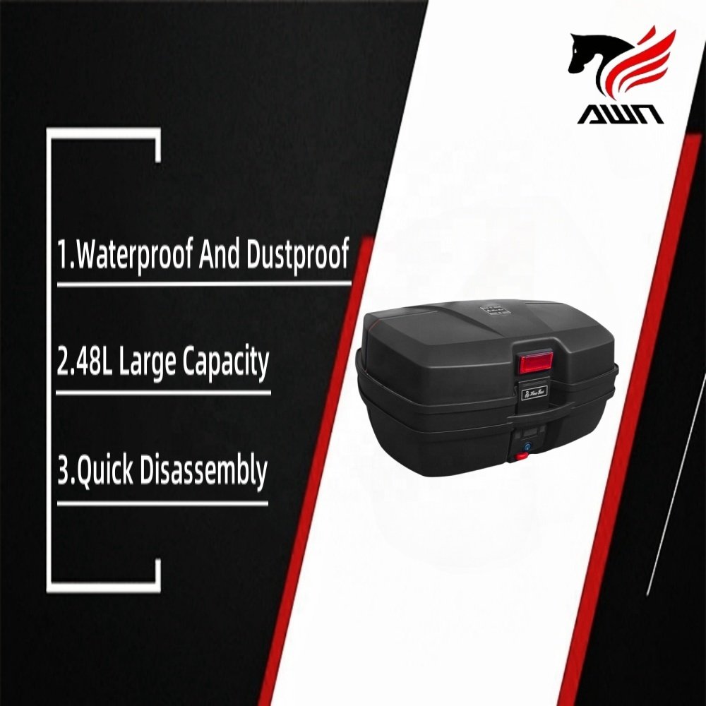 The Latest Universal Parts Plastic Motorcycle Tail Boxes For Tail Box Accessories Motorcycle Tail Box Backrest Big Space