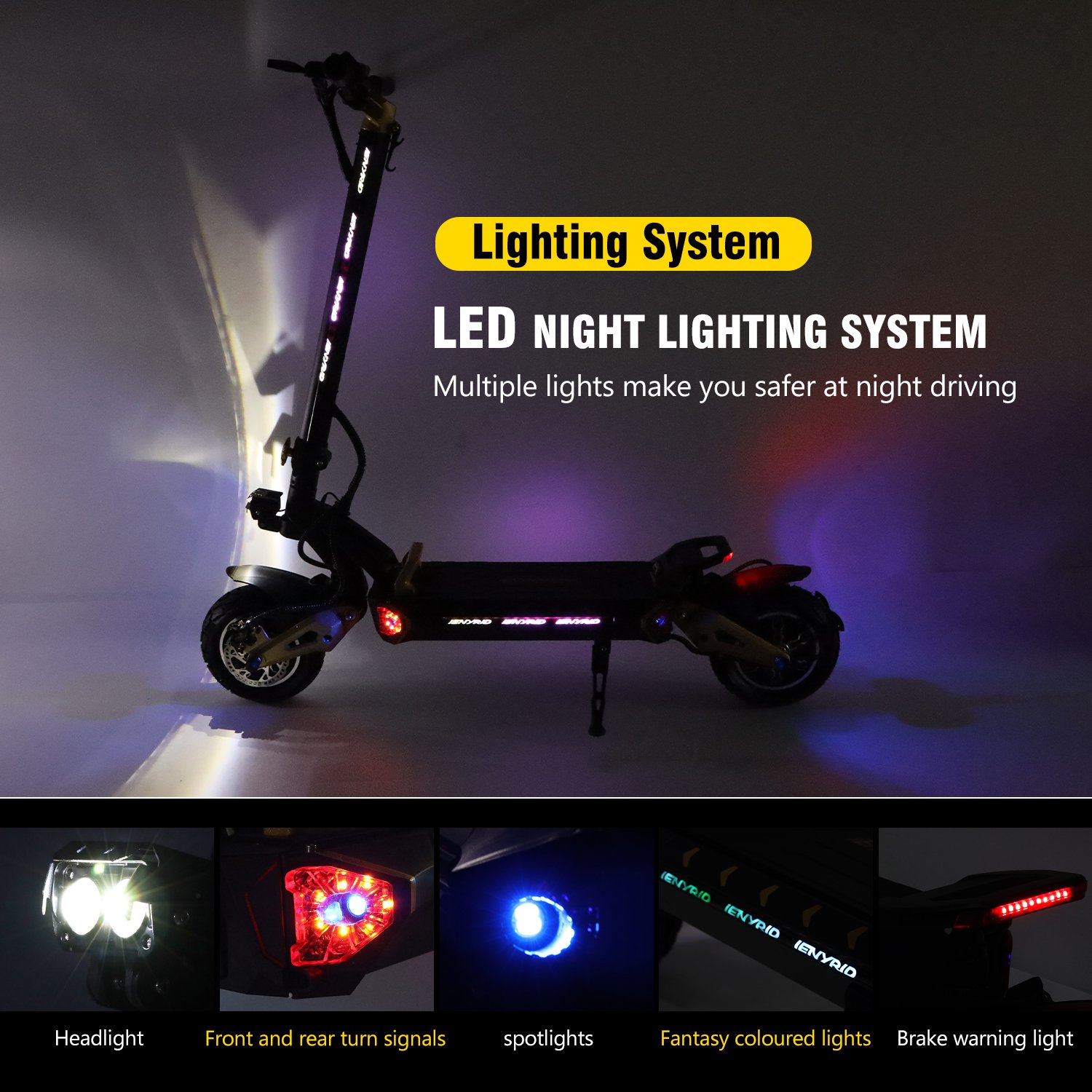 US EU UK Stock Powerful E Scooter iENYRID ES60 Manufacturers 2400W Dual Motor 60KMh Speed Folding Dual Motor Electric Scooter