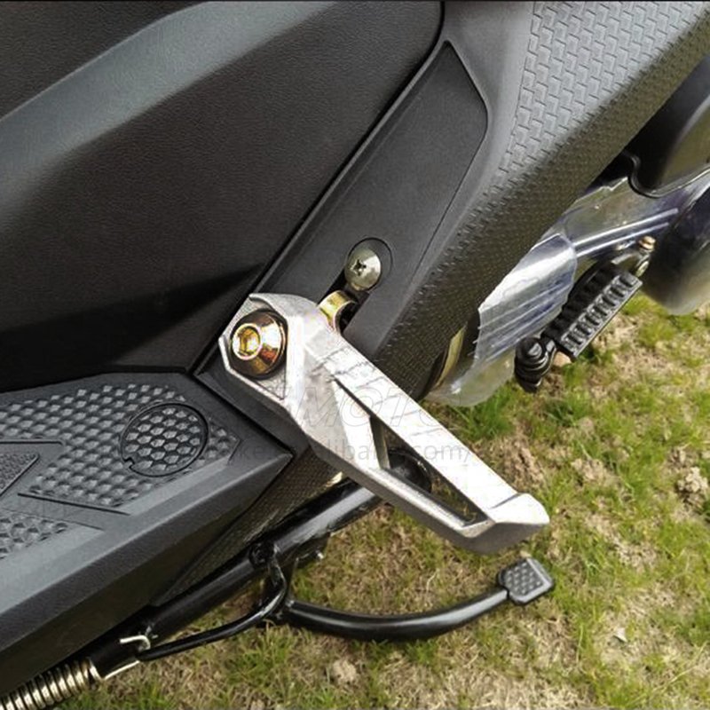 Aluminum Alloy Rear Footrest for 150cc BWS Electric Motorcycle Pedal with Bracket Mounting Motorcycle Body System Accessory