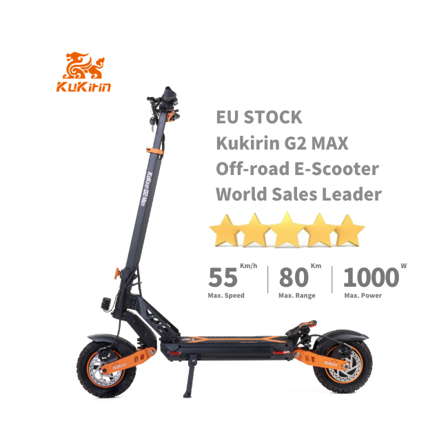 KUKIRIN G2 Max E-Scooter 1000W Motor Max Speed 55km/h Max Range 80km Electric Scooter