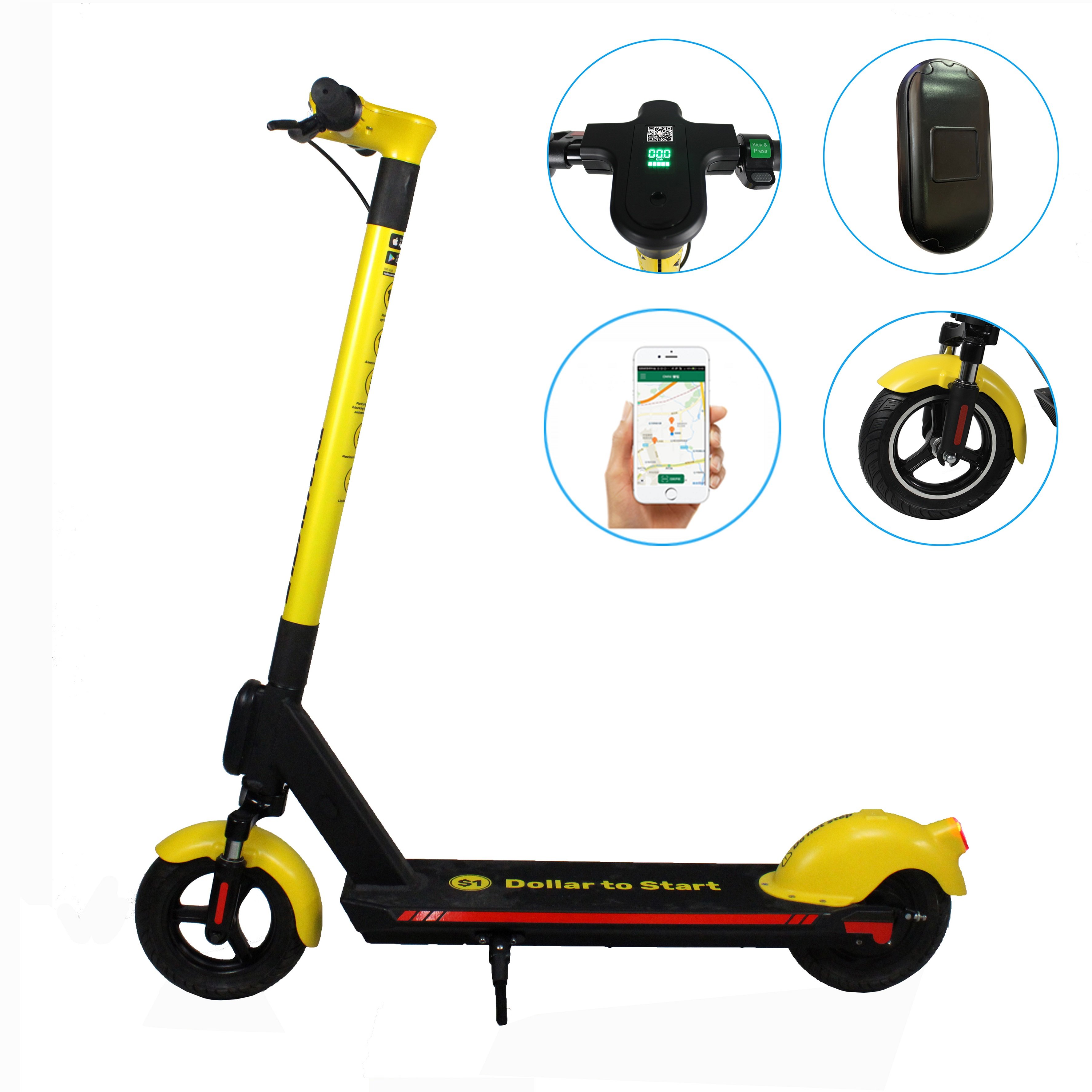 Public Sharing Electric Scooter Rental Scooter Sharing System